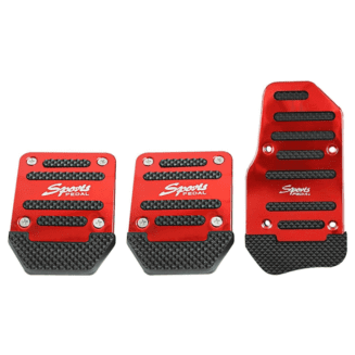 Car Pedal Cover 3pcs Set (Non-Slip, Red, Manual)