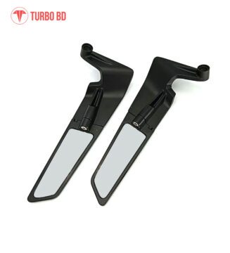 Motorcycle Winglet Rearview Mirrors | Adjustable Rotating Side Mirrors (Pair)