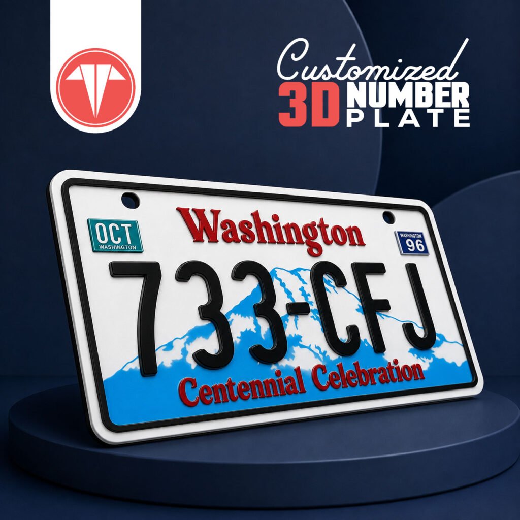 3D Customized Car Number Plate