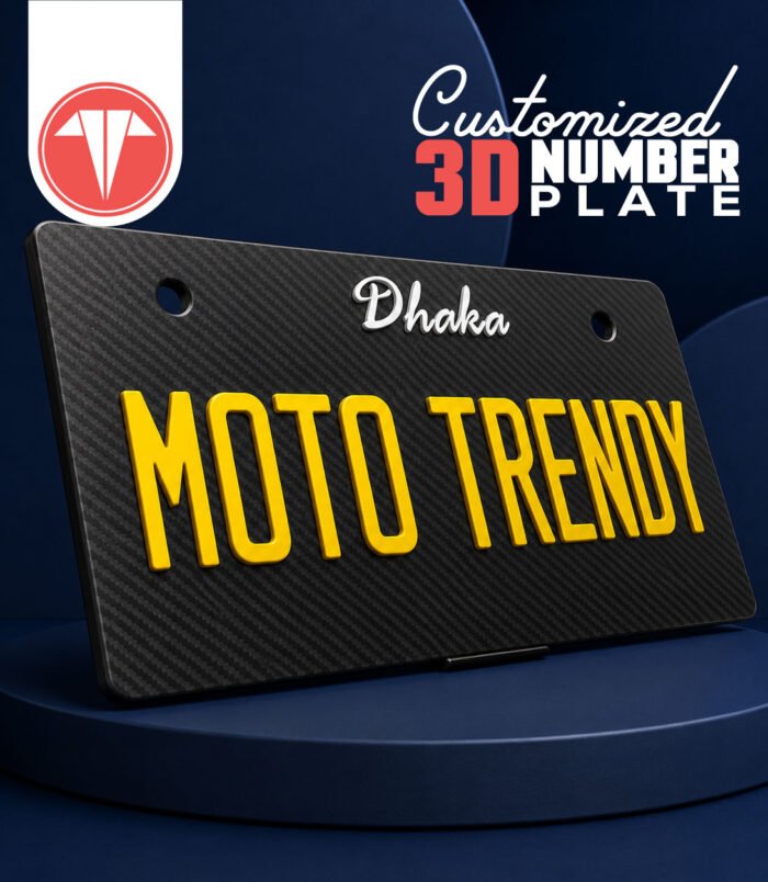 3D Customized Car Number Plate