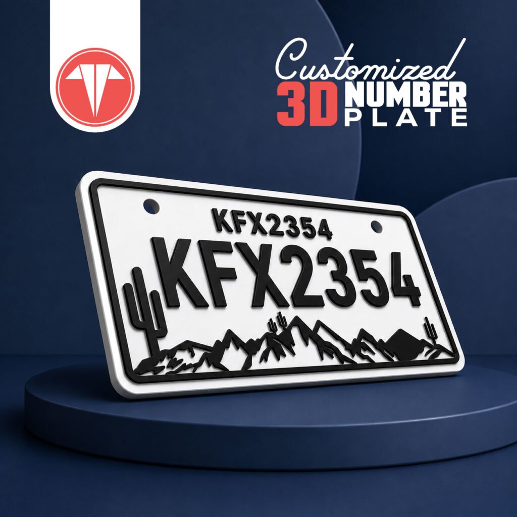 3D Customized Car Number Plate