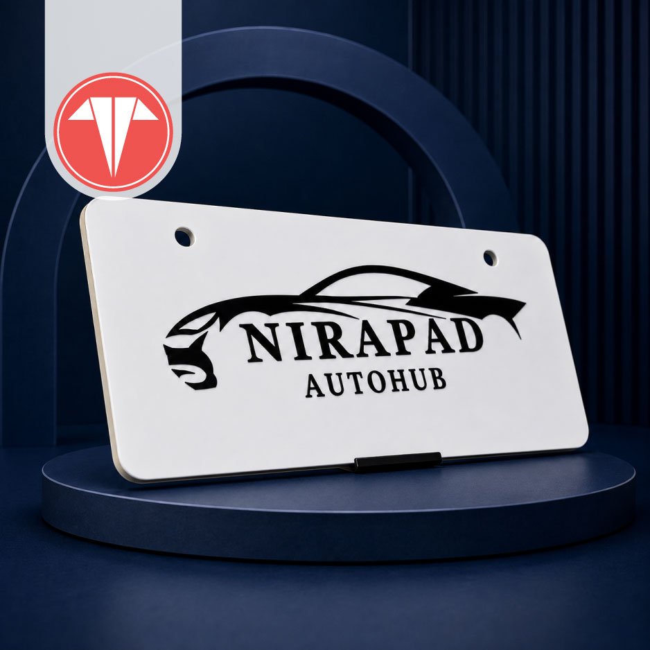 Customized PVC Car Name Plate