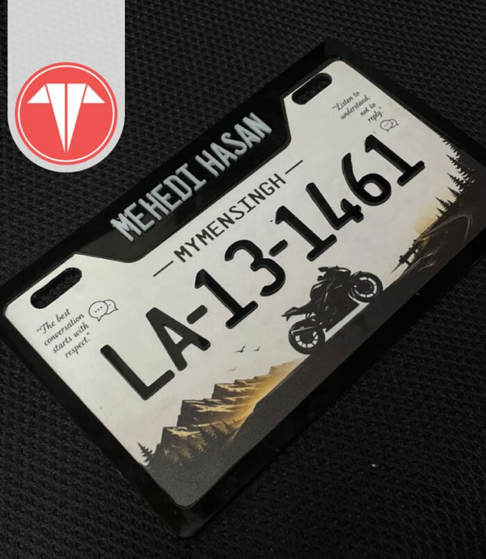 Customized Bike Number Plate